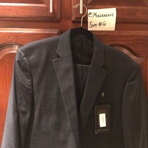 Charcoal Tasso Elba Suit, 41R jacket, 36W/30L